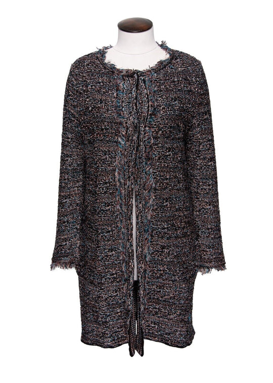 MISSONI Knit Jacket Dress Multicolor Cotton Women's Cardigan Size 42 IT