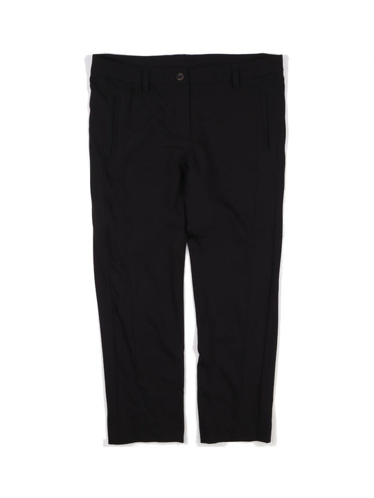 BRUNELLO CUCINELLI Black Wool Womens Trousers Size 46 IT