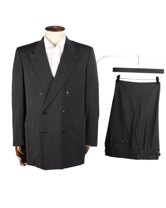BRIONI Suit Grey Wool Double Breasted Men's 54 IT / 44 UK