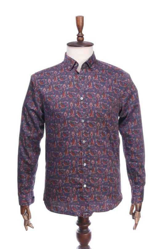 TED BAKER LONDON Multicolored Cotton Paisley Shirt Size 3