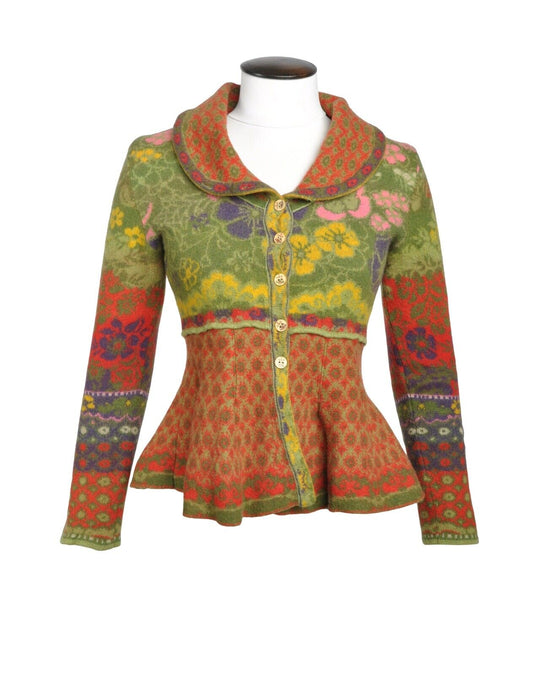 IVKO Jacket Boiled Wool Multicolour Women's Cardigan Size 42 IT