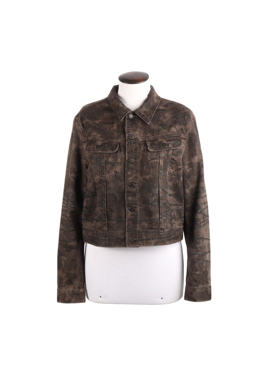 Polo RALPH LAUREN Jacket Denim Green Camo Military Women's Size L