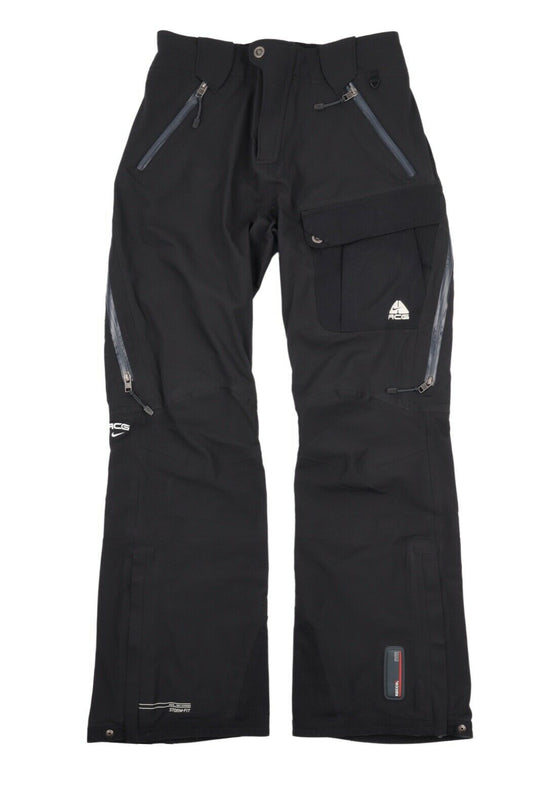 Women's Vintage NIKE ACG Black Ski Snowboard Adjustable Zip Sport Pants Size M