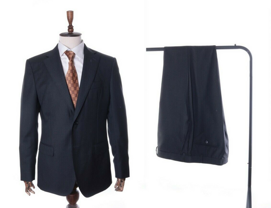 Men's SUITSUPPLY Grey Striped Wool Super 110's NAPOLI Suit Size 102 / 42 L