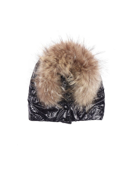 MONCLER Black Panelled Detachable Snap Hood Size Small