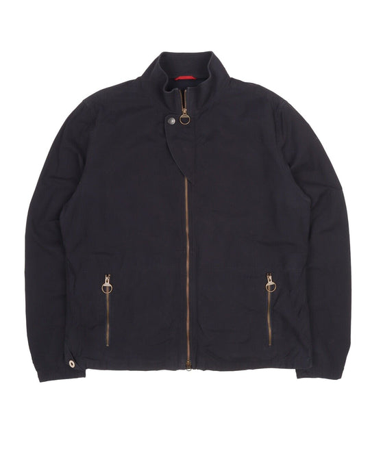 Men's BARBOUR Greatcoat Navy Blue Short Jacket Size XXL
