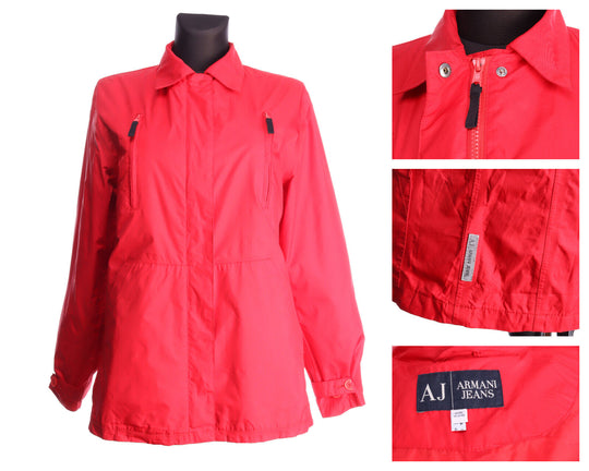 ARMANI JEANS Red Full Zip Jacket Size 44