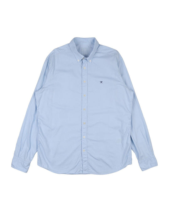 HACKETT Shirt Blue Men's Cotton Size XL Slim FIt