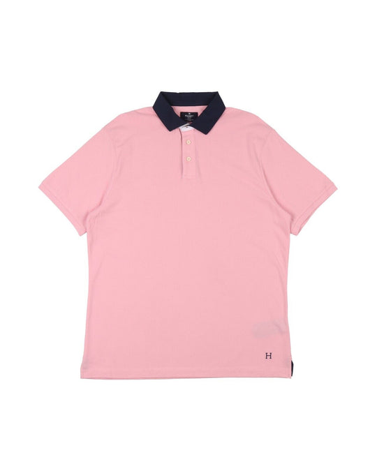 HACKETT London Polo Shirt Pink Cotton Men's Slim Fit Size XL
