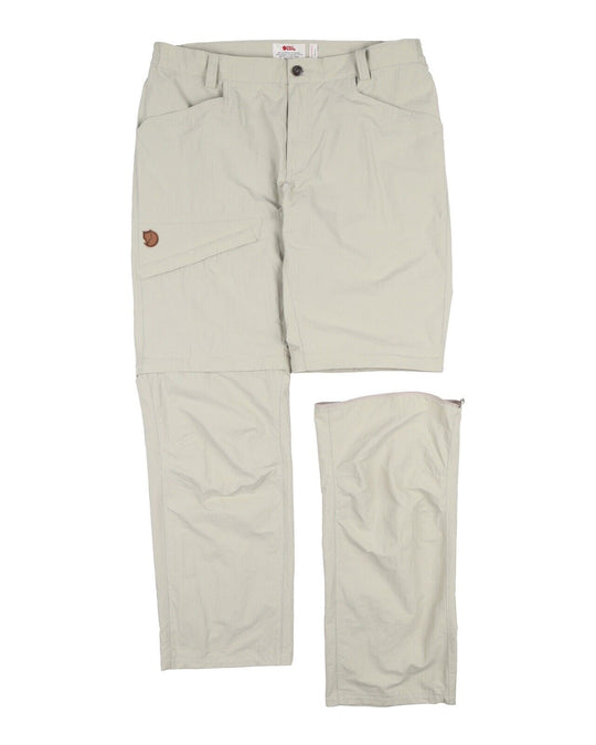 FJALLRAVEN Daloa MT Pants Beige Transformer Outdoor Women's Trousers Size 42