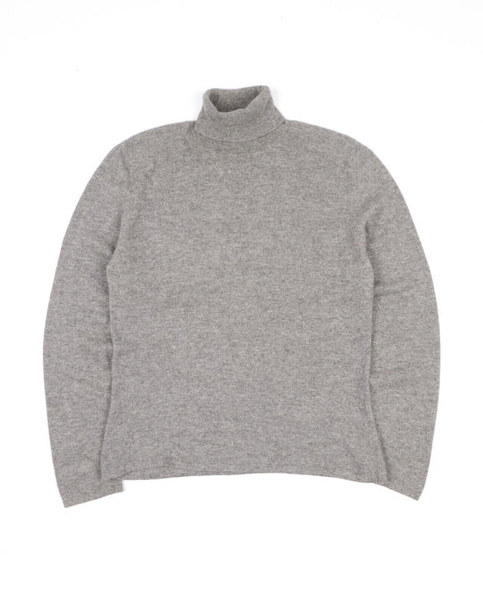 BRUNELLO CUCINELLI Sweater Gray Turtleneck Cashmere Women's Jumper Size XXL