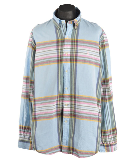 Men's POLO RALPH LAUREN Indian Madnas Multicolor Check Cotton  Shirt Size XXL