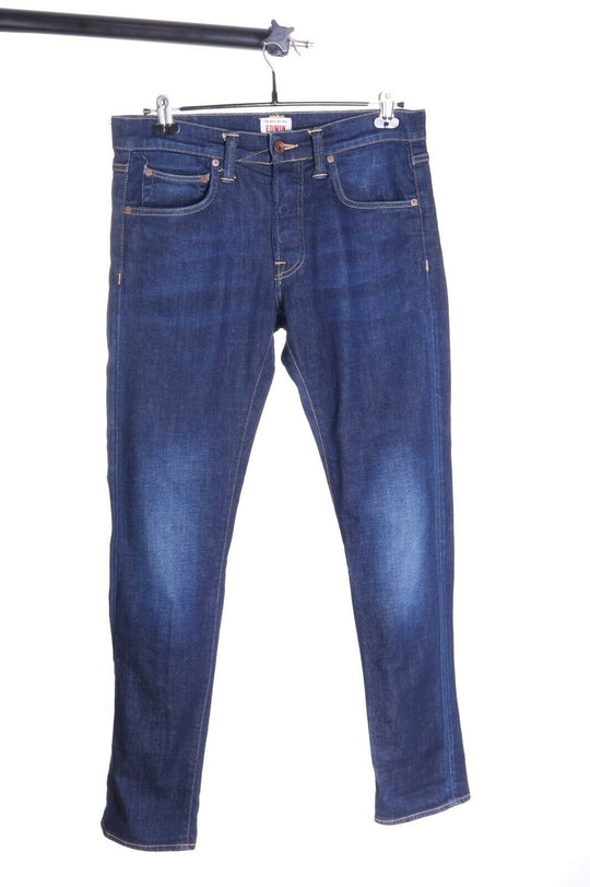 Men's EDWIN Japan ED-55 Navy Blue Denim Relaxed Jeans Size W 30 L 32