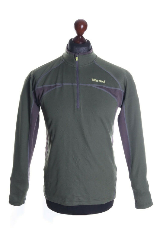 Men's MARMOT Green 1/2 Zip Sport Outdoor Long Sleeve Size 48