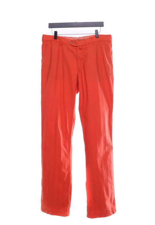 Men's PAL ZILERI LAB Orange Cotton Casual Straight Pants Size 52