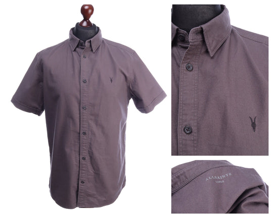ALL SAINTS Candy Mocco Cotton Hungtingdon SS Shirt Size L