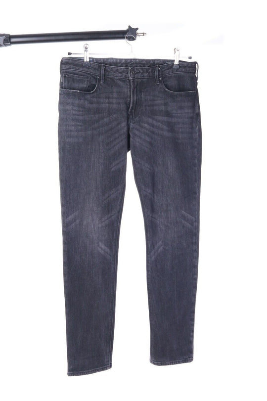Men's ARMANI Jeans 3ATMENTS Charcoal Denim Cotton Skinny Jeans Size 32