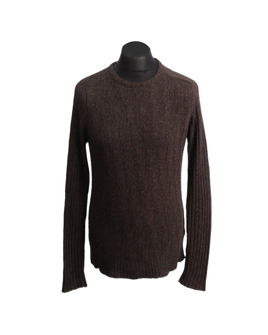 D&G DOLCE GABBANA Pullover Rib Knit Brown Wool Men's Jumper Size M