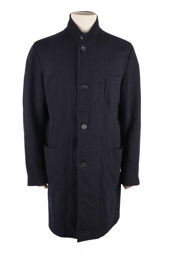 Men's ALLEGRI Navy Wool Coat Overcoat Size 50