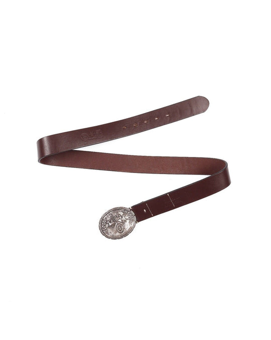 LA MARTINA Brown Leather Belt Metal Buckle