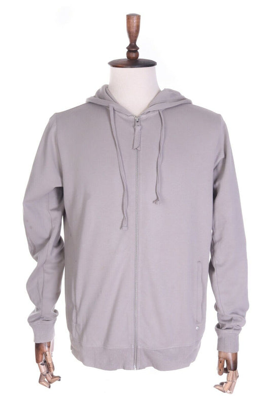 Men's ALL SAINTS Grey Cotton Full Zip Eason Hoodie Sweater Size s