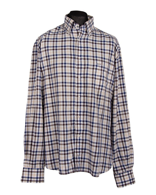 PAUL & SHARK Shirt Check Cotton Mens Size 44