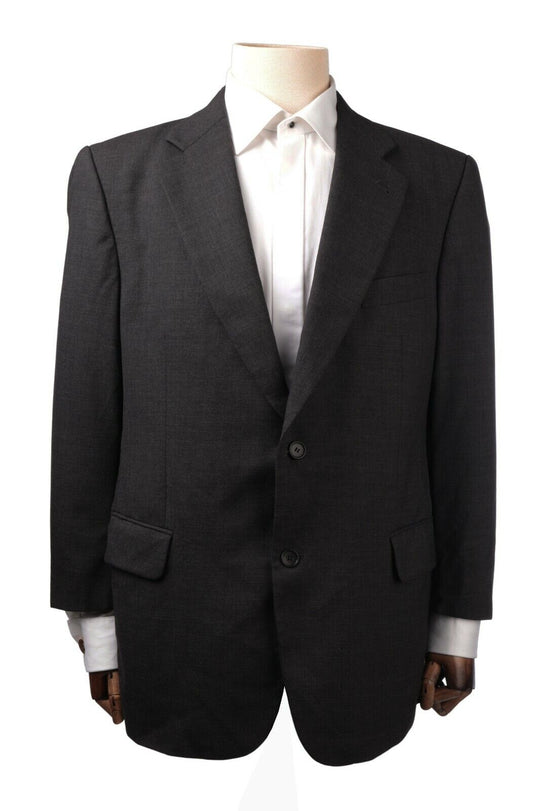 Men's Vintage BURBERRYS Black Wool Suit Jacket Blazer Size UK 26