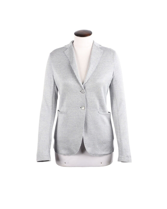HARRIS WHARF LONDON Blazer Gray Linen Cotton Women's Sport Coat Size 42 IT