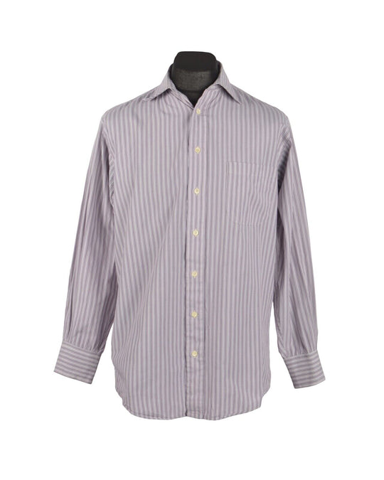 Men's Vintage BURBERRY'S LONDON Striped Long Sleeve Shirt Size 15.5 / 32