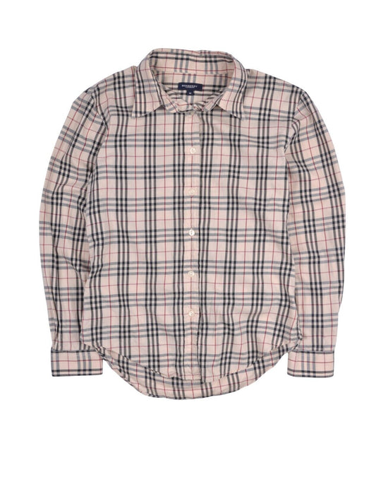 BURBERRY Shirt Beige Nova Check Cotton Womens Size M