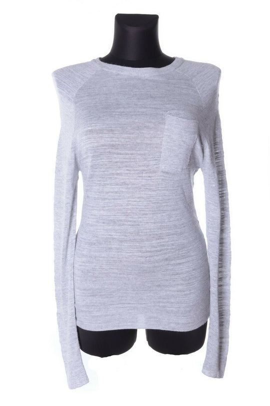 Women's YMC Grey Viscose Long Sleeve Sweater Size 6