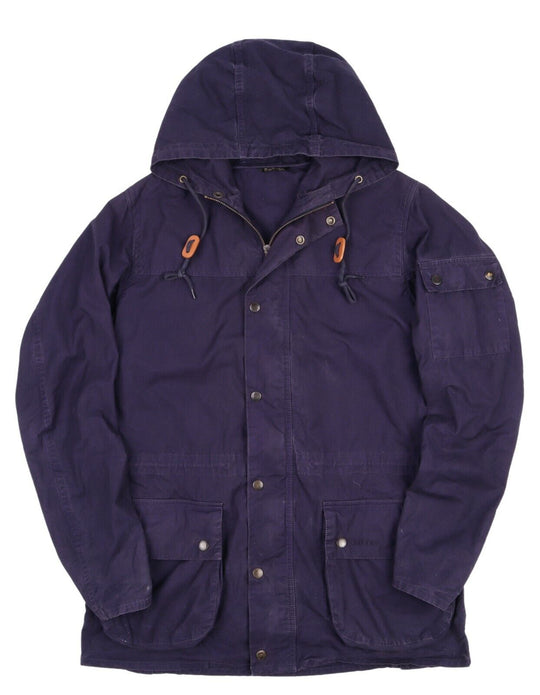 Men's BARBOUR Purple Cotton Parka Jacket Size s