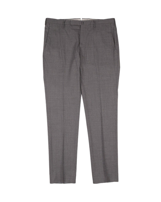 INCOTEX Dress Pants Grey 130s Wool Mens Trousers Size 52 IT