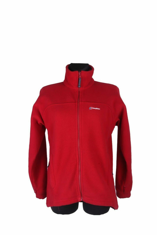 Women's BERGHAUS Red Full Zip Fleece Jacket Size 12