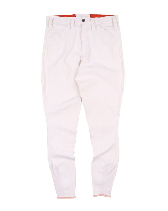 HERMES Sellier Equestrian White Cotton  Men's Riding Pants Size 50 IT