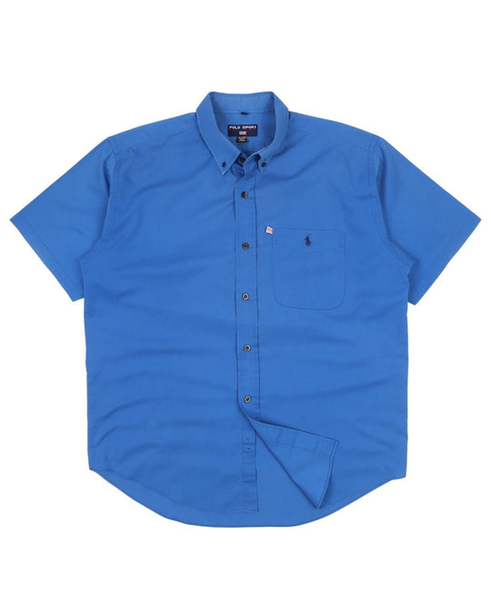 Men's POLO SPORT RALPH LAUREN Blue Short Sleeve Shirt Size XL
