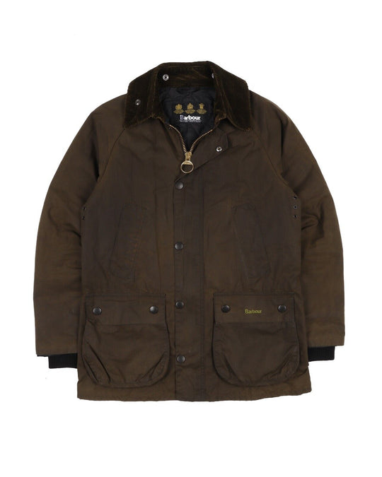 BARBOUR Smu SL Bedale Jacket Green Hunting Waxed Cotton Men's Size S