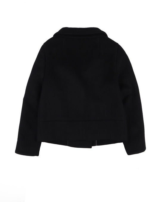 PRADA Short Coat Black Women's Wool Blend Jacket Size ~ S
