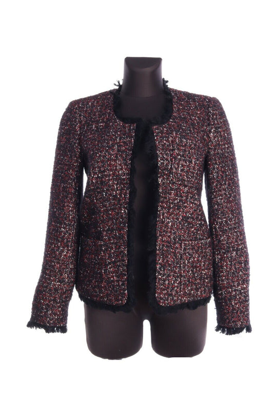ZADIG & VOLTAIRE Volia Multicolored Cotton Wool Tweed Jacket Size 36