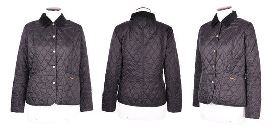 Women's BARBOUR Black Summer Liddesdale Quilted Jacket Size UK 10 US 6