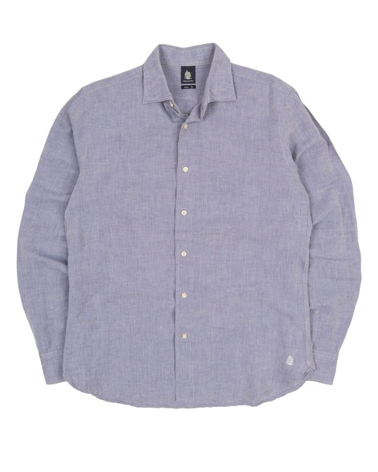 Men's MARINA YACHTING Blue Linen / Cotton Shirt Size 41