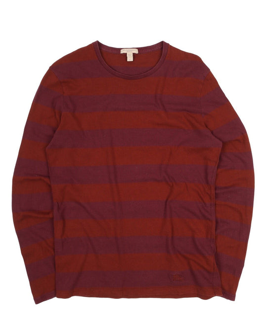Men's BURBERRY Brit Red Striped Longsleeve T Shirt Size M