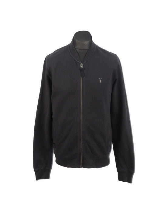 ALL SAINTS Cardigan Black Cotton Full Zip Jumper Sweater Men's Size M