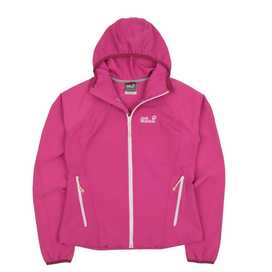 Women's JACK WOLFSKIN Pink FlexShield Softshell Windbreaker Jacket Size s