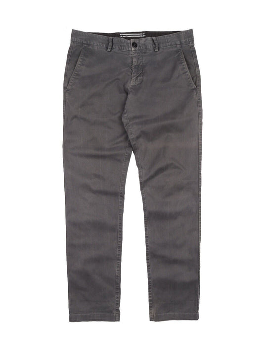 STONE ISLAND Pants Grey Dyed Cotton Men's Slim Trousers Size 33