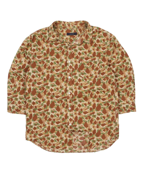 Men's RAGEBLUE Japan Camo Green Summer Half Sleeve Shirt Size L