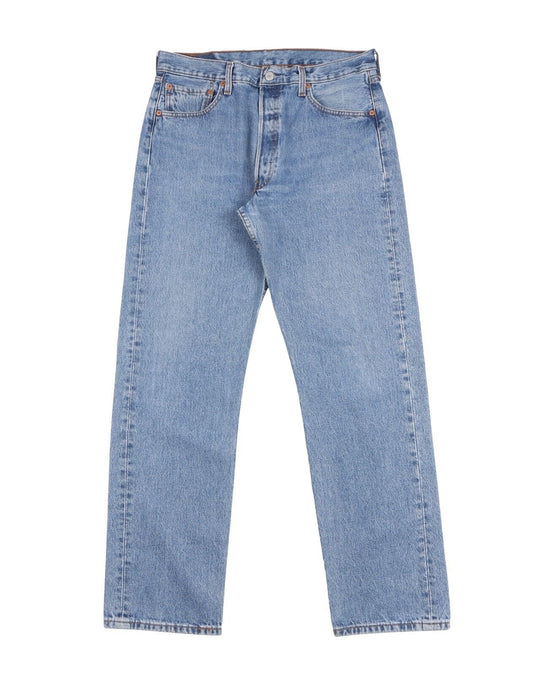 Vintage LEVIS 501 Jeans Blue Cotton 5-Pockets Mens Straight Leg Denim Size 34x32