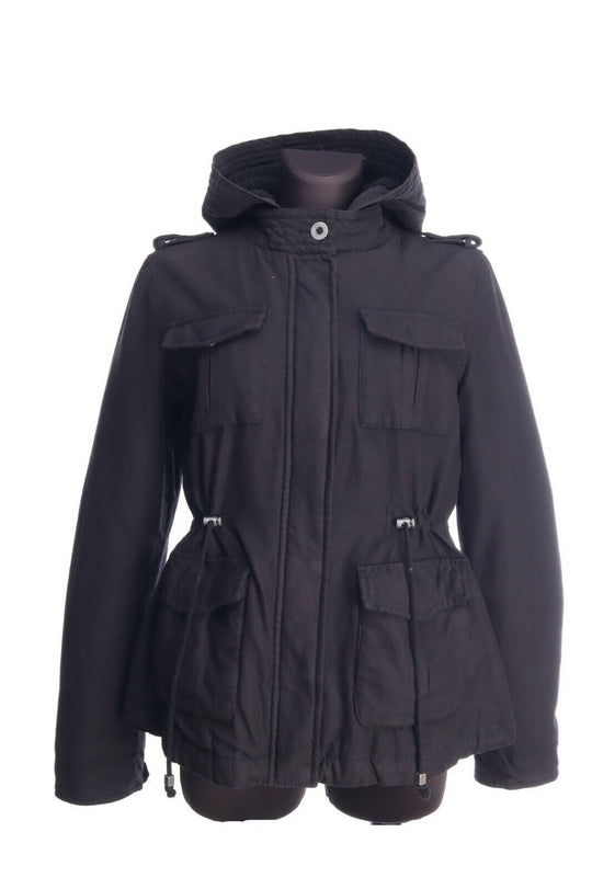 LEVI'S Black 100% Cotton Hooded Multipocket Jacket Size M