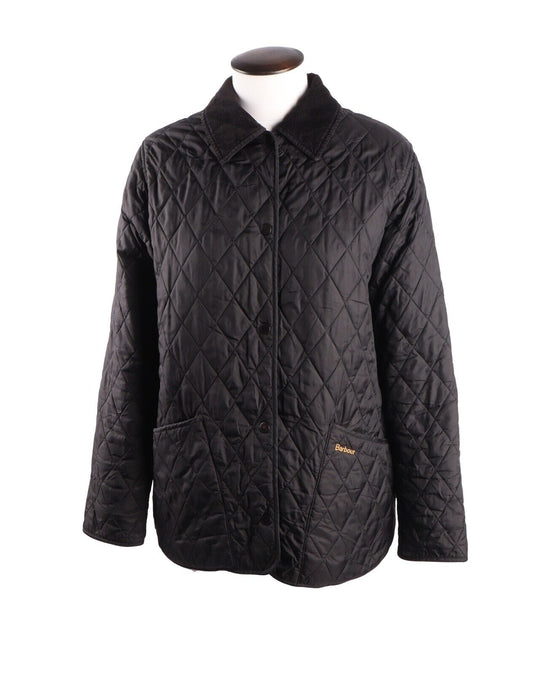 BARBOUR Shaped Liddesdale Jacket  Black Quilted Women's Size UK 12 US 8