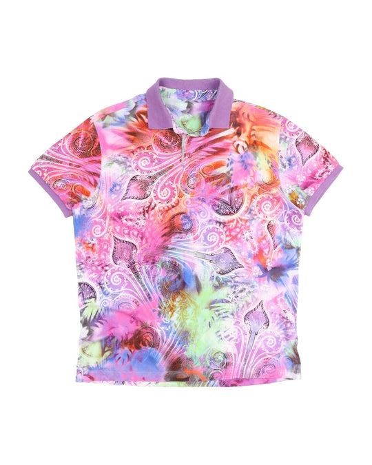 ETRO Milano Polo Tie Dye Paisley Colorfull Mens T - Shirt Size ~ M